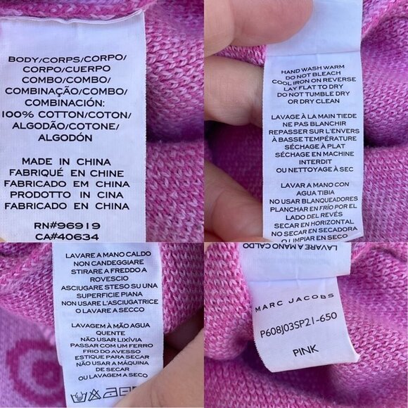 Marc Jacobs Pink Heaven By Marc Jacobs Scribblez Sweater XS - Picture 11 of 16